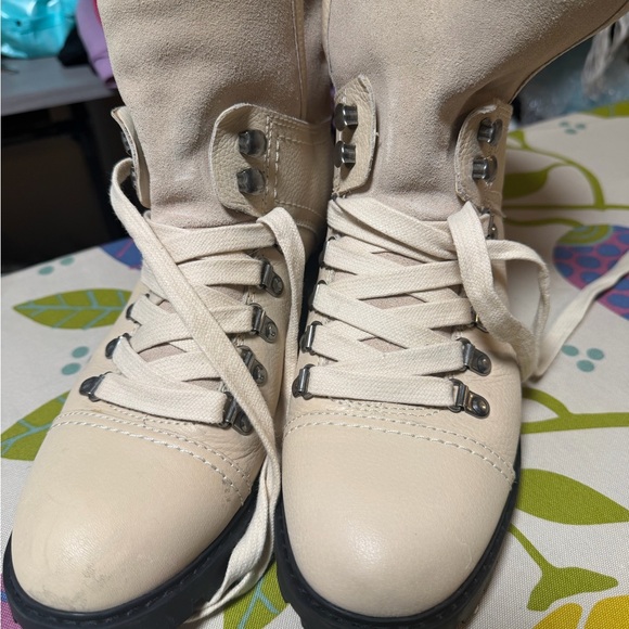 Frye Cream Combat Boots - Picture 5 of 5